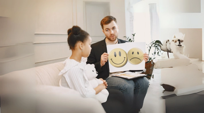 Therapist teaching emotional regulation and coping skills to client at Existence Clinics.