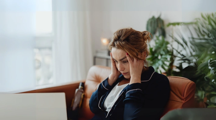 Client learning stress management and relaxation techniques during therapy at Existence Clinics.