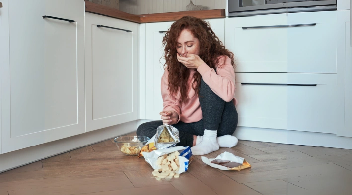 Therapy session supporting woman in recovery from eating disorder at Existence Clinics.