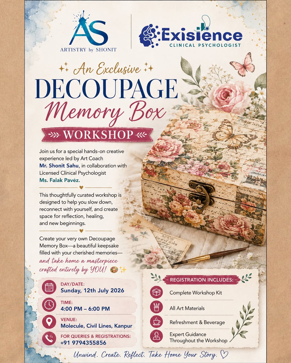 An Exclusive Decoupage Memory Box Workshop